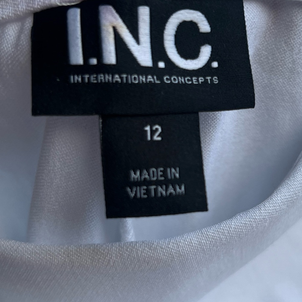 🆕 I.N.C. International Concepts White Women's Skinny Pants - Size 12 - Picture 6 of 10